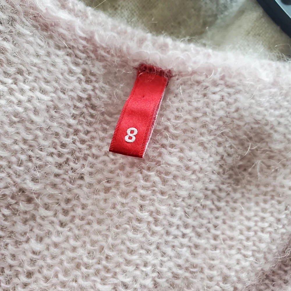 DIVIDED by H&M PINK MOHAIR CARDIGAN EUC SIZE 8 - Picture 14 of 16
